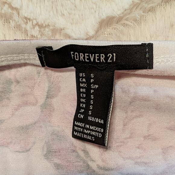 F21 Pink Floral Tee, S - Picture 5 of 6